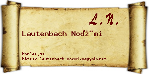 Lautenbach Noémi névjegykártya